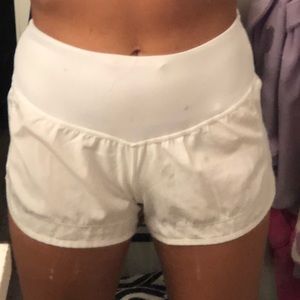 White stretchy shorts